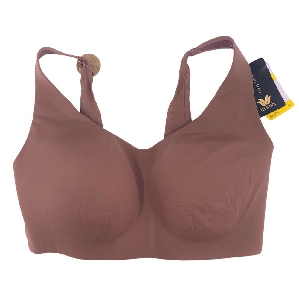 NWT Wacoal Wire Free Lightly Padded Bra in Tan Size Medium D/DD